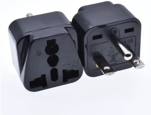 Alt view image 2 of 7 - 2-Pack Black NEMA 6-20P Universal Travel Plug Adapter110-250V 15A,Universal World to North American US NEMA 6-20P Electrical Adapter Power Converter
