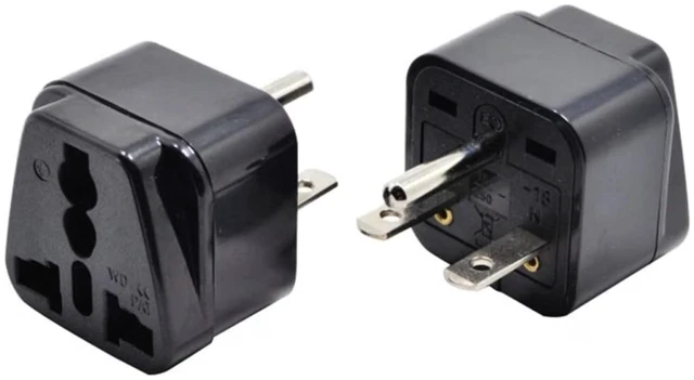 Alt view image 4 of 7 - 2-Pack Black NEMA 6-20P Universal Travel Plug Adapter110-250V 15A,Universal World to North American US NEMA 6-20P Electrical Adapter Power Converter