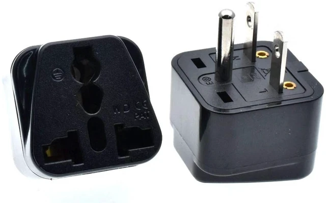 Alt view image 6 of 7 - 2-Pack Black NEMA 6-20P Universal Travel Plug Adapter110-250V 15A,Universal World to North American US NEMA 6-20P Electrical Adapter Power Converter