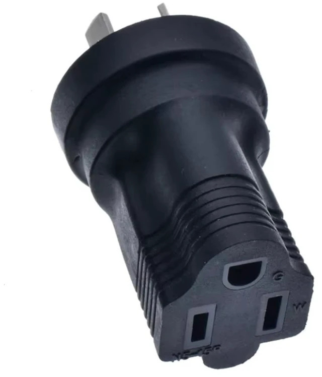 Main image of AU US Plug Adapter,USA NEMA 5-15R to Australia /New Zealand AS3112 Three Prong Molded Travel Adapter,Australian Plug Adapter from USA Electrical Adapters.1-Pack