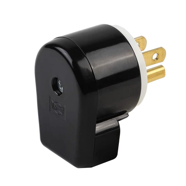 Alt view image 7 of 7 - 3 Pack Right Angle Nema 5-15P US 3 Prong Plug Electrical Adapter,ETL Easy Assembly 90 Degree Angle USA Canada Male DIY Rewirable Power Plug, 12 Directions Adjustable AC Connector Power Converter