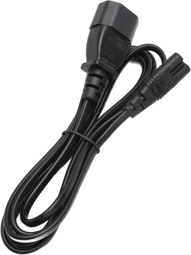 Alt view image 7 of 7 - Standard Molded IEC 320 C14 to C7 Power Cord PC , IEC 320 C14 Male to C7 Female Computer Power Cable, (IEC-60320-C14 to IEC-60320-C7),18AWG,6ft/2m