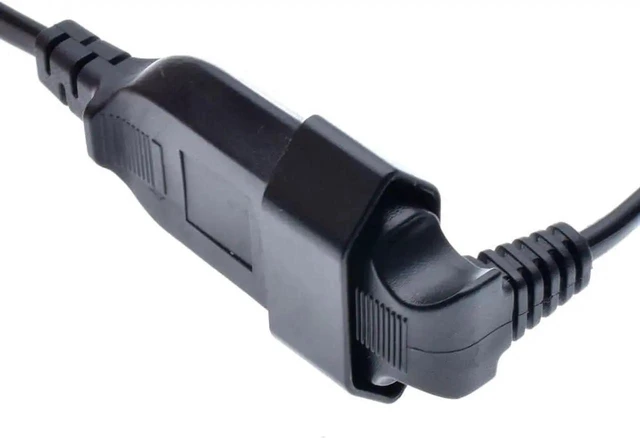 Alt view image 3 of 7 - European EU 2 Prong Power Cord 220v Elbow Plug 90 Degree Angle Euro Extension Cord M/F for PC Computer PDU UPS, Right Angle IEC CEE7/16 Extension Cable,6ft/180cm