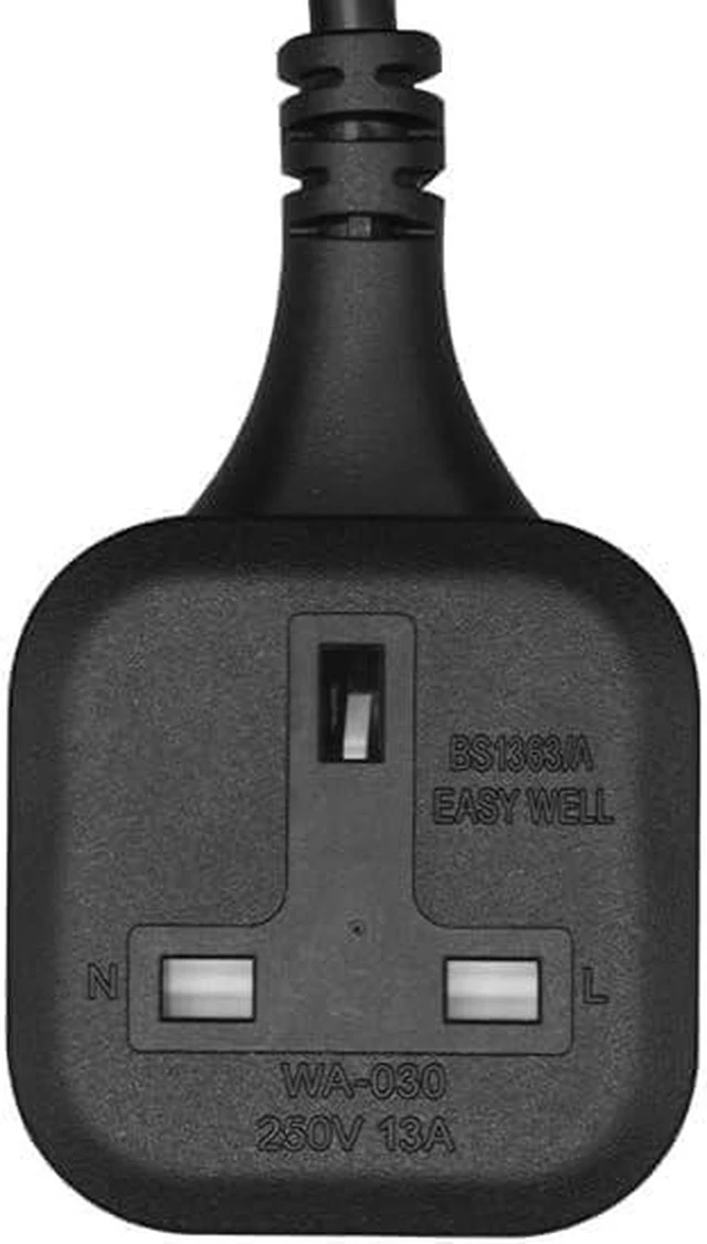 Alt view image 4 of 7 - Blue 16A IEC309 316P6 to UK Female Socket Short Power Cord, IEC309 Male 16A Plug to UK 13A Female Socket BS1363 Power Cable, 16AWG,1.6ft/0.5m