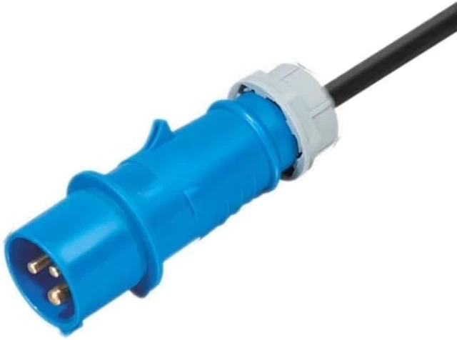 Alt view image 6 of 7 - Blue 16A IEC309 316P6 to UK Female Socket Short Power Cord, IEC309 Male 16A Plug to UK 13A Female Socket BS1363 Power Cable, 16AWG,1.6ft/0.5m