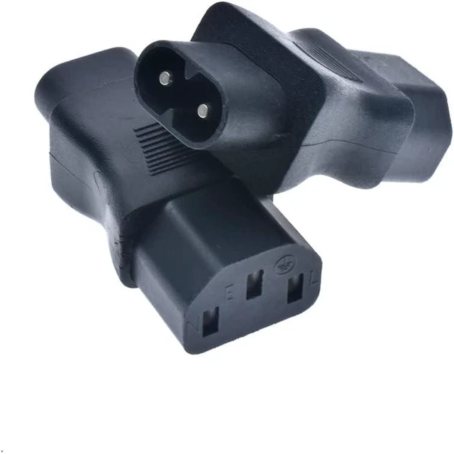 Alt view image 4 of 7 - (2 Pack) IEC C8 to C13 Power Converter Travel Plug Adapter,IEC 320 C13 to C8 Electrical Adapter ,IEC Power Adapter