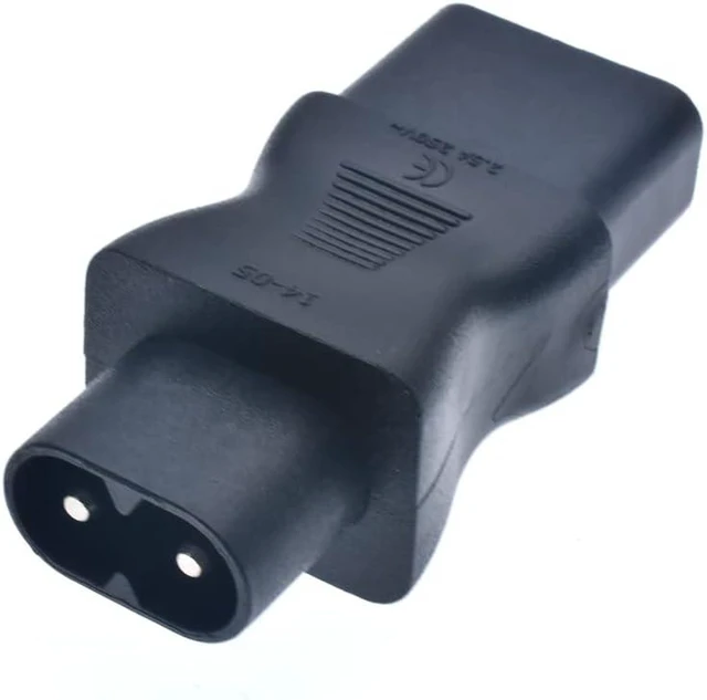 Alt view image 6 of 7 - (2 Pack) IEC C8 to C13 Power Converter Travel Plug Adapter,IEC 320 C13 to C8 Electrical Adapter ,IEC Power Adapter
