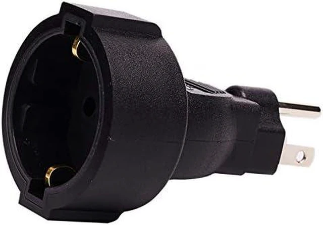 Alt view image 7 of 7 - Schuko Female to NEMA5-15P Electrical Adapter, EU to US Plug Adapter, USA 3 Prong to European Receptacle Travel Adapter Power Converter, Euro US Plug Adapter,Europe Travel Essentials