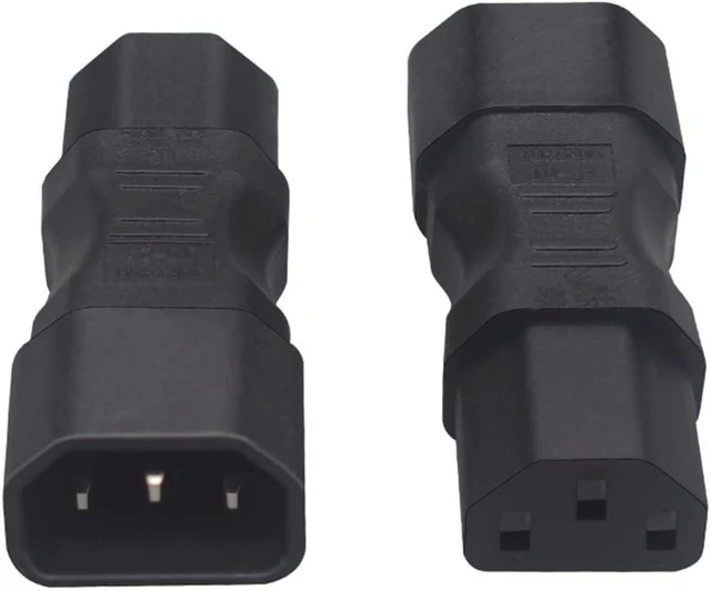 Alt view image 2 of 6 - IEC C14 to C13 Power Converter Travel Plug Adapter for LCD LED TV Wall Mount,IEC 320 C14 to C13 Electrical Adapter ,C13 C14 Cable IEC Power Connector