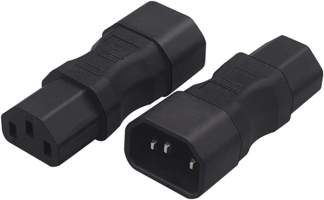 Alt view image 3 of 6 - IEC C14 to C13 Power Converter Travel Plug Adapter for LCD LED TV Wall Mount,IEC 320 C14 to C13 Electrical Adapter ,C13 C14 Cable IEC Power Connector
