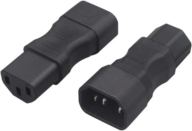 Alt view image 4 of 6 - IEC C14 to C13 Power Converter Travel Plug Adapter for LCD LED TV Wall Mount,IEC 320 C14 to C13 Electrical Adapter ,C13 C14 Cable IEC Power Connector