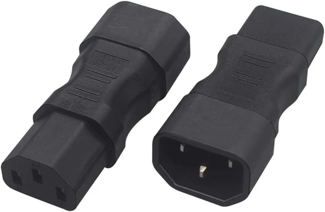 Alt view image 6 of 6 - IEC C14 to C13 Power Converter Travel Plug Adapter for LCD LED TV Wall Mount,IEC 320 C14 to C13 Electrical Adapter ,C13 C14 Cable IEC Power Connector