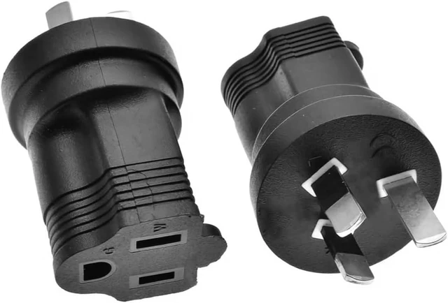 Alt view image 3 of 7 - (2 Pack) AU US Plug Adapter Power Converter,USA NEMA 5-15R to Australia/New Zealand AS3112 Three Prong Molded Travel Plug Adapter,Australian Plug Adapter from USA Electrical Adapters
