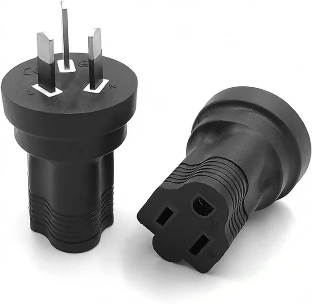 Alt view image 4 of 7 - (2 Pack) AU US Plug Adapter Power Converter,USA NEMA 5-15R to Australia/New Zealand AS3112 Three Prong Molded Travel Plug Adapter,Australian Plug Adapter from USA Electrical Adapters