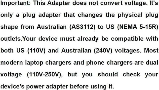 Alt view image 6 of 7 - (2 Pack) AU US Plug Adapter Power Converter,USA NEMA 5-15R to Australia/New Zealand AS3112 Three Prong Molded Travel Plug Adapter,Australian Plug Adapter from USA Electrical Adapters