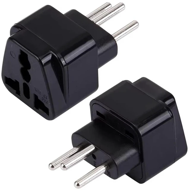 Main image of (2 Pack) Switzerland to Universal Travel Plug Adapter, Swiss Universal Travel Plug Adapter, Switzerland Type J, International to Switzerland Plug Converter,Black