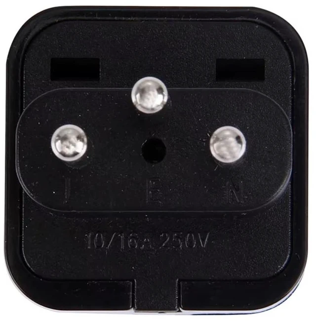Alt view image 5 of 5 - (2 Pack) Switzerland to Universal Travel Plug Adapter, Swiss Universal Travel Plug Adapter, Switzerland Type J, International to Switzerland Plug Converter,Black