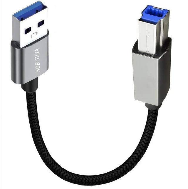 Main image of USB 3.0 Cable A Male to B Male ,Superspeed USB 3.0 A-B/A Male to B Male Cable - for Scanner, Printers, Desktop External Hard Drivers and More,1ft/0.3m