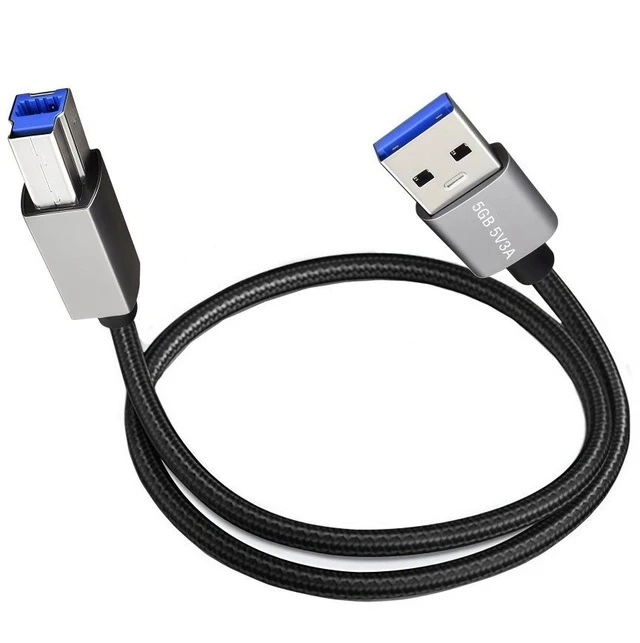 Alt view image 7 of 7 - USB 3.0 Cable A Male to B Male ,Superspeed USB 3.0 A-B/A Male to B Male Cable - for Scanner, Printers, Desktop External Hard Drivers and More,1ft/0.3m