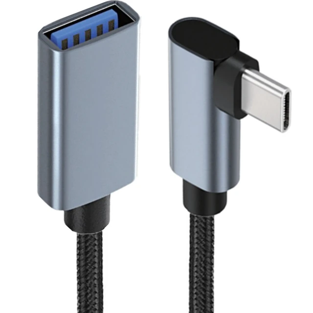 Alt view image 2 of 7 - 2-Pack USB C to USB 3.0 Adapter Cable, 90 Degree Angle USB C Male to USB Female OTG Cable Adapter,1ft/0.3m Elbow Plug