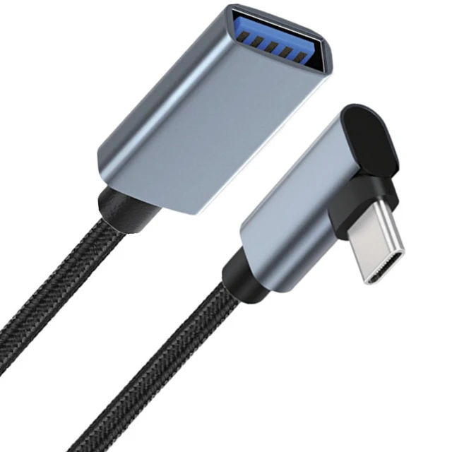 Alt view image 3 of 7 - 2-Pack USB C to USB 3.0 Adapter Cable, 90 Degree Angle USB C Male to USB Female OTG Cable Adapter,1ft/0.3m Elbow Plug