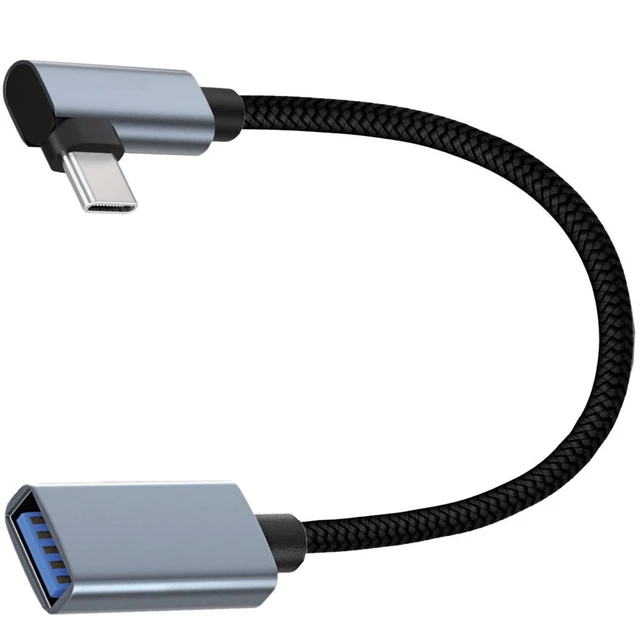Alt view image 5 of 7 - 2-Pack USB C to USB 3.0 Adapter Cable, 90 Degree Angle USB C Male to USB Female OTG Cable Adapter,1ft/0.3m Elbow Plug