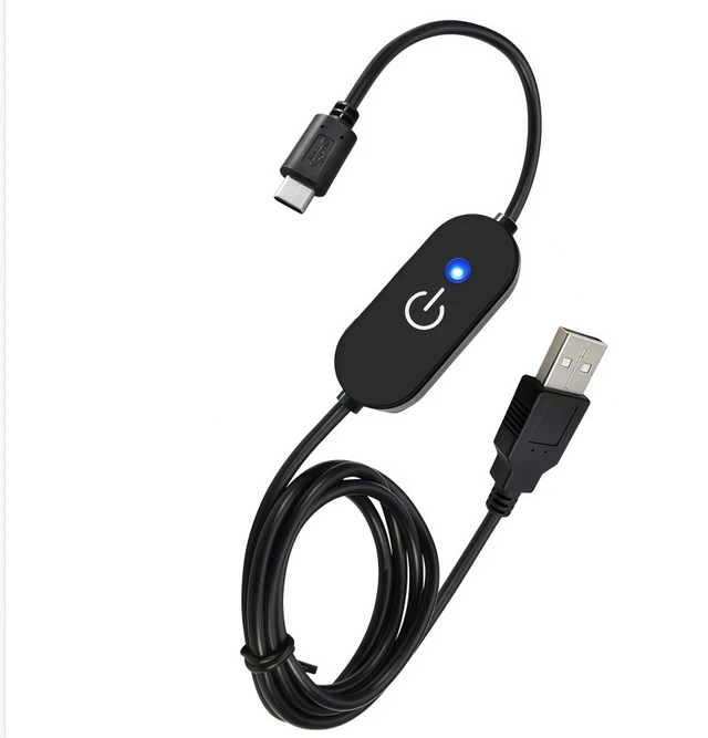 Alt view image 2 of 7 - USB Type-C LED Strip Touch Dimmer Cord Single Colour Dimming On Off Switch Controller DC 5V-12V, Switch Black ,3ft/1m