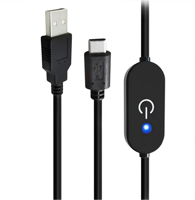 Alt view image 3 of 7 - USB Type-C LED Strip Touch Dimmer Cord Single Colour Dimming On Off Switch Controller DC 5V-12V, Switch Black ,3ft/1m