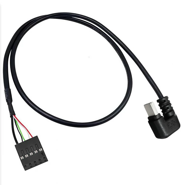 Main image of USB-C to 9-Pin USB 2.0 Motherboard Cable,9Pin USB Header to 90 Degree Angle USB-C Cable for Desktop Chassis Front Panel Upgrade;1.6ft/0.5m U Angle