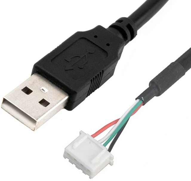 Alt view image 2 of 7 - 2 Pack USB A Male to XH2.54 4Pin Motherboard Connector Converting Cable ,1ft/30cm