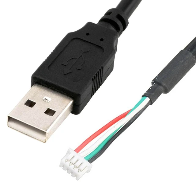 Main image of 2 Pack USB to 4P MX1.25 cable, 4P MX1.25 Female to USB 2.0 Male Cable USB to Dupont 4 pin Data Cable ,1.6ft/50cm