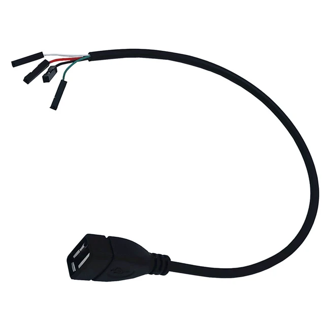 Alt view image 3 of 7 - 2 Pack USB 2.0 A to USB 4 Pin Dupont Motherboard Header Adapter, USB Female to 4Pin Female 28AWG Extender Cable -1ft/30cm