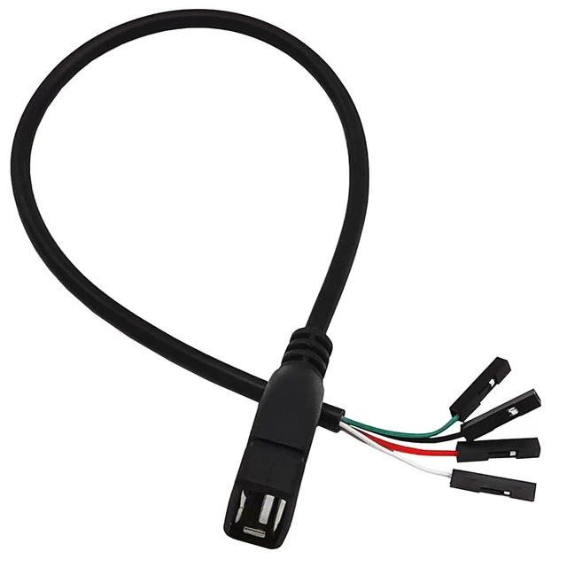 Alt view image 4 of 7 - 2 Pack USB 2.0 A to USB 4 Pin Dupont Motherboard Header Adapter, USB Female to 4Pin Female 28AWG Extender Cable -1ft/30cm