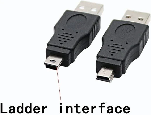 Alt view image 2 of 5 - 3 Pack USB 2.0 A Male to Mini Male Adapter, USB A Male to Mini Male Adaptor,USB 2.0 Type a Plug to Mini USB Male Adapter