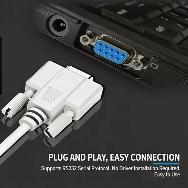Alt view image 3 of 6 - RS232/DB9 Serial M/F Extension cable, DB9 Male to Female Straight Through wired Serial RS232 Cable/Cord/Wire, RS232 DB9 Male to female extention cable,5ft/1.5m