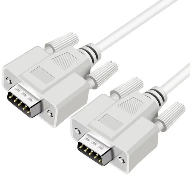 Main image of RS232/DB9 Serial Extension cable, DB9 Male to Male Straight Through wired Serial RS232 Cable/Cord/Wire, RS232 DB9 Male to Male extention cable, 5ft/1.5m Male to Male