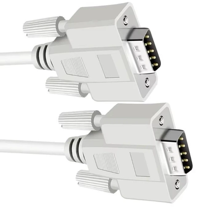 Alt view image 3 of 5 - RS232/DB9 Serial Extension cable, DB9 Male to Male Straight Through wired Serial RS232 Cable/Cord/Wire, RS232 DB9 Male to Male extention cable, 5ft/1.5m Male to Male