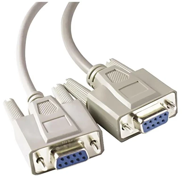 Alt view image 7 of 7 - RS232/DB9 Serial Extension cable, DB9 Female to Female Straight Through wired Serial RS232 Cable/Cord/Wire, RS232 DB9 Female to female extention cable, 5ft/1.5m Female to Female