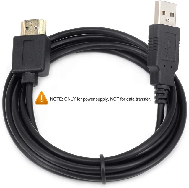 Alt view image 3 of 7 - 2-Pack USB to HDMI Cable, USB 2.0 Male to HDMI Male Charger Cord,HDMI Male A/V Adapter + USB 2.0 Power Supply Connector Cable ,1.6ft/ 50cm