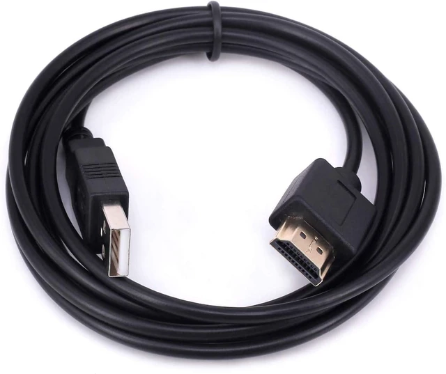 Alt view image 4 of 7 - 2-Pack USB to HDMI Cable, USB 2.0 Male to HDMI Male Charger Cord,HDMI Male A/V Adapter + USB 2.0 Power Supply Connector Cable ,1.6ft/ 50cm