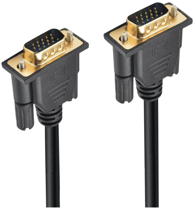 Main image of VGA RGB Male to Male Extension Cable 3COAX+6C for Monitor Projector Computer,1.6ft/0.5m Straight