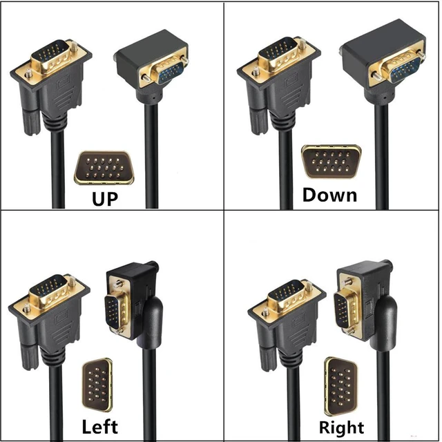Alt view image 2 of 7 - VGA RGB Male to Male Extension Cable 3COAX+6C for Monitor Projector Computer,1.6ft/0.5m Straight