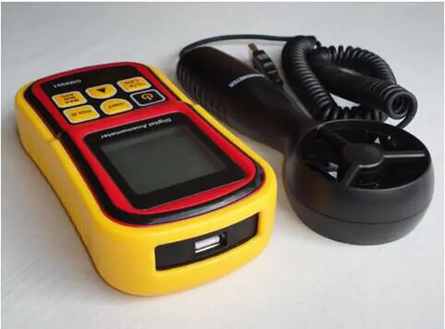 Alt view image 4 of 4 - TeKit GM8901 Hand Held Anemometer Electronic Digital 0~45m/s Anemometer Wind Speed Meter + Thermometer