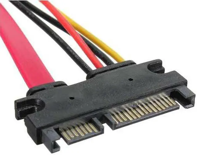 Alt view image 3 of 7 - 7+15 Pin Serial ATA SATA Male to Female Data Power Combo Extension Cable M/F  50cm/1.64ft