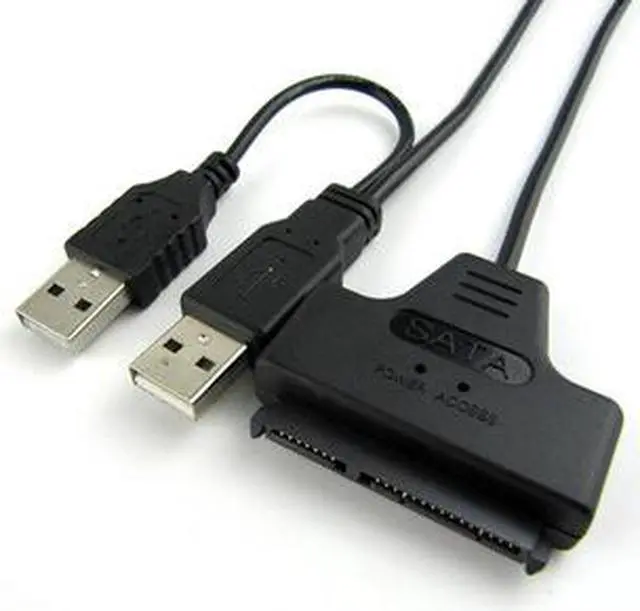 Alt view image 2 of 2 - USB to SATA 22Pin easy drive transfer cable SATA 15 +7 2.5-inch hard drive with usb cable power supply,USB 2.0 to SATA Serial ATA 15+7 22P Adapter Cable For 2.5" HDD Hard Drive