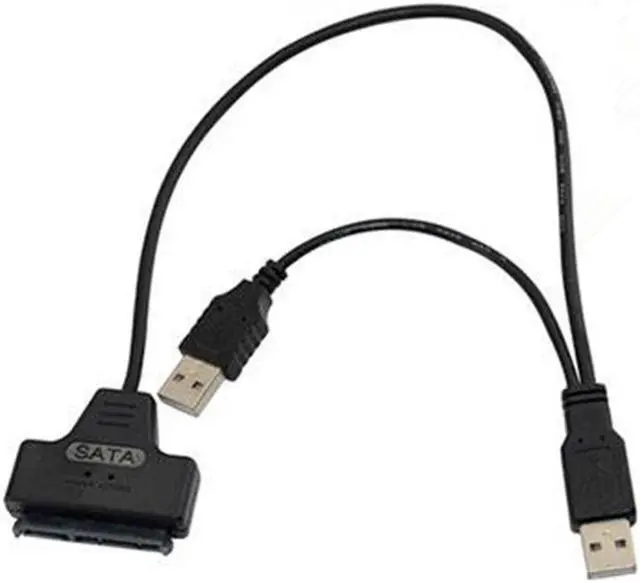 Main image of USB to SATA 22Pin easy drive transfer cable SATA 15 +7 2.5-inch hard drive with usb cable power supply,USB 2.0 to SATA Serial ATA 15+7 22P Adapter Cable For 2.5" HDD Hard Drive