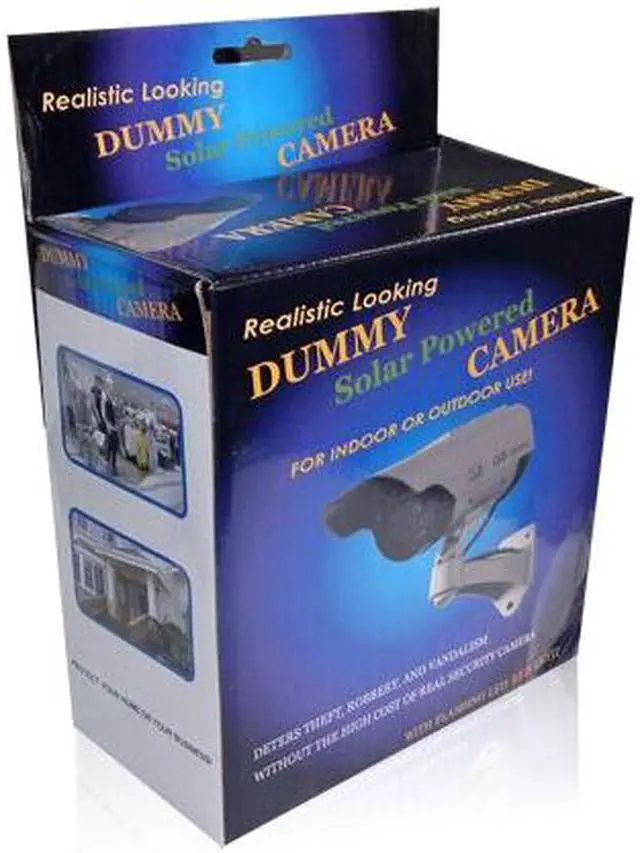 Alt view image 6 of 6 - TeKit Dummy outdoor solar security camera ,Solar Fake/DUMMY CAMERA 2200,Fake Dummy Security CCTV Dome Camera With Realistic Look Recording Red LED Light Indoor And Outdoor Use, For Homes & Business