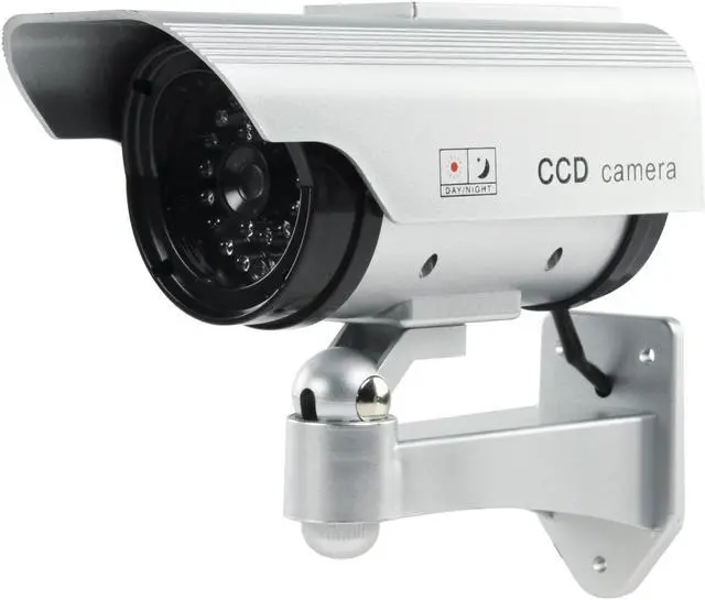 Main image of TeKit Dummy outdoor solar security camera ,Solar Fake/DUMMY CAMERA 2200,Fake Dummy Security CCTV Dome Camera With Realistic Look Recording Red LED Light Indoor And Outdoor Use, For Homes & Business