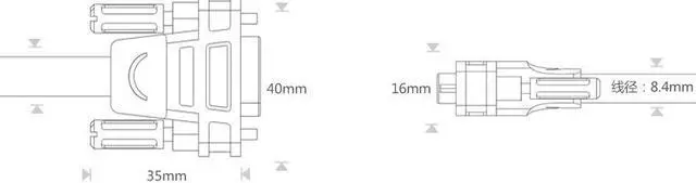 Alt view image 4 of 7 - DV103 6.56ft/2m DVI-D(24+1) male to DVI-D (24+1)male Digital Dual Link Cable 24K gold plated