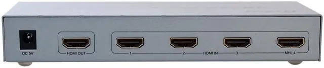 Alt view image 4 of 6 - DTECH DT-7041 4 in 1 out HDMI Splitter 4Kx2K and high-definition 7.1 channel output switching support w/ 3D HDCP 1080P Support with IR Remote